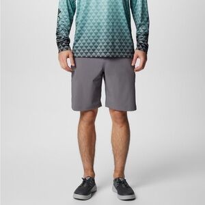Columbia Men's Charcoal Flat Front Shorts